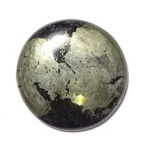 100.65 Carats TCW 100% Natural Beautiful Pyrite Round Cabochon Gem by DVG - £17.27 GBP