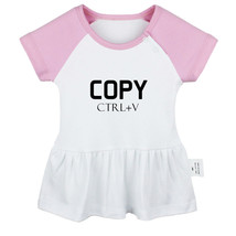 Copy From Dad Ctrl+v Funny Dresses Newborn Baby Princess Ruffles Dress S... - £10.26 GBP