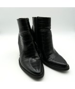 Madden Girl Boots Womens Sz 10 Black Reptile Imitation Leather Ankle Blo... - $49.50