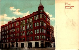 Quincy IL Illinois, Gem City Business College, Antique UDB Postcard BK64 - £5.45 GBP