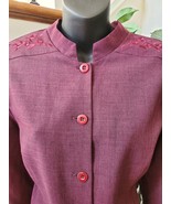 Sag Harbor Women Purple Polyester Single Breasted Blazer &amp; Pant 2 Pc&#39;s S... - $55.69 CAD
