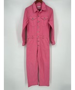 Ganni Denim Boilersuit Sz 34 (US 2) Pink 1805 Denim Long Sleeve Straight... - £153.08 GBP