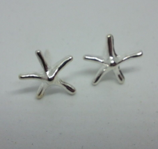 Starfish Earrings Studs Silver Tone - £6.23 GBP