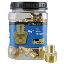 Apollo 3/4 in. Brass PEX-B Barb x Male Pipe Thread Adapter Pro Pack (25-Pack) - £52.80 GBP