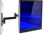 Full Motion Computer Monitor Wall Mount, Articulating Arm Fits Single Mo... - £48.75 GBP