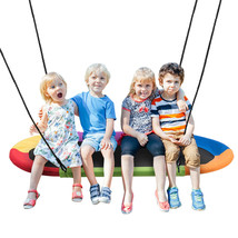 60&quot; Tree Swing Surf Adjustable Kids Giant Oval Platform Swing Set Colorful - £69.61 GBP