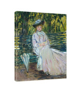 Woman Sitting on the Bench by Claude Monet-Canvas Art Wall Decor-Gallery... - $29.90+