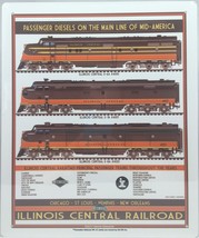 Illinois Central Railroad Sign / Passenger Diesels | Artwork by Daniel Edwards - £22.27 GBP