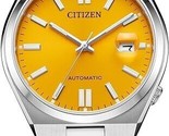 New Citizen TSUYOSA Automatic Stainless Steel Yellow dial 40mm Watch NJ0... - $379.95