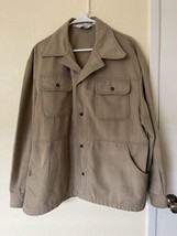 Vintage Woolrich Shirt Jacket Mens sz XL Tan Canvas - £36.68 GBP
