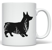 PixiDoodle Floral Corgi Dog Coffee Mug (11 oz, White) - $25.91+