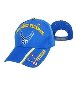 Official US Air Force Licensed Cap AF Vet &amp; Logo V on Bill Cap Hat Blue - £15.73 GBP