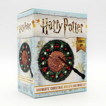 Harry Potter Hogwarts Christmas Wreath and Wand Set: Lights Up! With Mini Book - £10.23 GBP