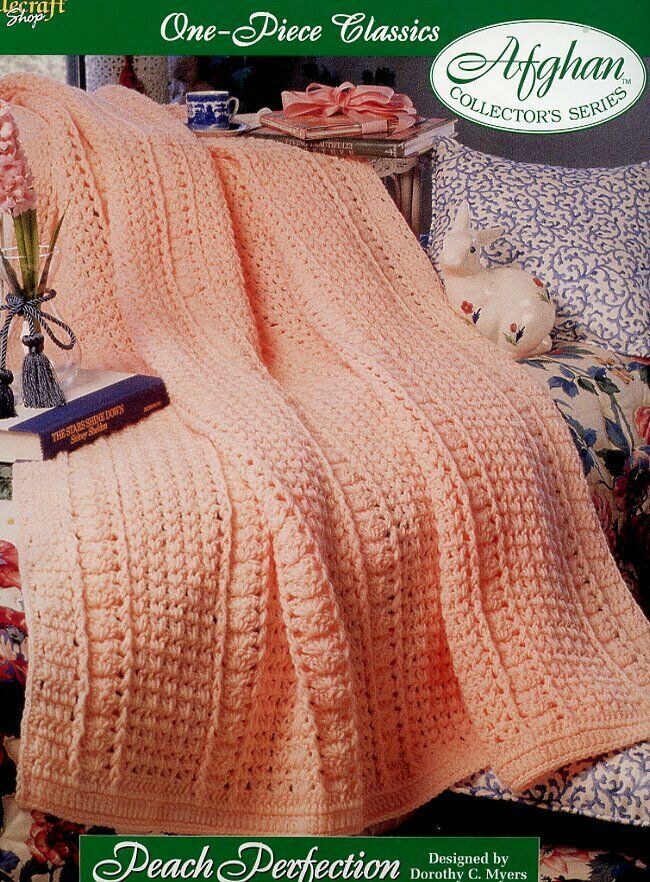 Peach Perfection One Piece Afghan Crochet PATTERN/INSTRUCTIONS/NEW HTF - $2.22
