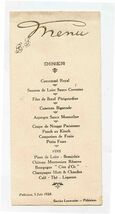 Service Laumonier Pithiviers French Restaurant Menu Card 1928 - $9.90