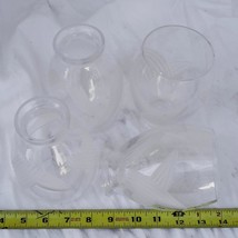 Lot of 4 Clear Etched Glass Lantern Shade Sconce Chimney - £36.95 GBP