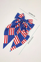 Dark Blue American Flag Large Bow Knot Hair Clip - $74.61 MXN