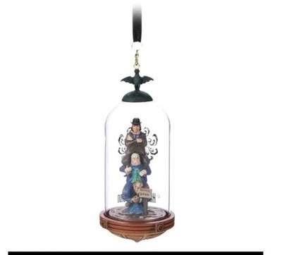 Disney Parks Haunted Mansion Stretching Room Glass Ornament Set Of 4 NEW Item image 5