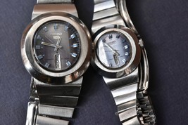 One Price for Two, Serviced  Vintage Rare Seiko Automatic Watch Pair Ova... - $369.00