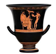 God Zeus and Ganymedes Vase Homosexual Love Ancient Greek Pottery Ceramic - £139.06 GBP