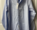 Calvin Klein Long Sleeve Dress Shirt Mens Fitted  15 34/35  Blue Regular... - $13.78