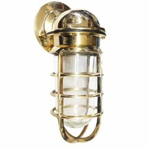 Nautical Bulkhead Sconce US J-Box Ready / Indoor / Outdoor / Solid Brass... - $58.85