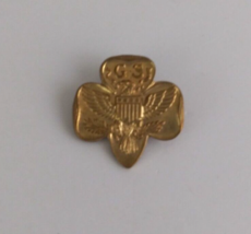 Girl Scouts Gold Tone Lapel Hat Pin - £5.71 GBP