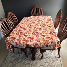 Autumn Fabric Colored Leaves Fall 59&quot; x 140&quot; Home Decor Crafting Tablecloth - $24.94