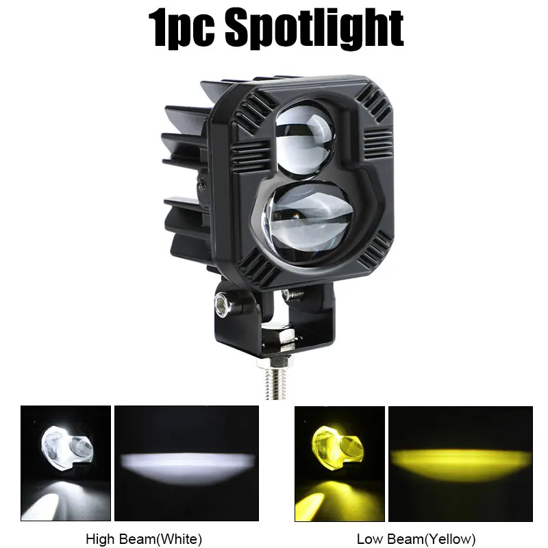 2.7 inch Motorcycle LED Spotlight Headlight Lens Offroad 4x4 Auxiliary Driving L - £599.71 GBP