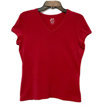 ProSpirit Athletic Gear Womens Medium Red V-Neck Short Sleeve Soft T Shirt - £7.80 GBP