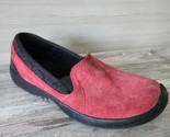 Crocs Womens AnyWeather Suede Red Slip On Comfort Loafer Flats Shoes Siz... - $24.31