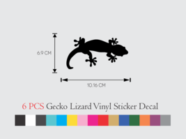 6 PCS Gecko Lizard Reptile Animal Vinyl Decal Sticker 4 Inch set - £9.73 GBP+