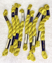 9 Anchor Perle Pearl Cotton #279 DK Chartreuse Embroidery Floss Vintage ... - $16.34