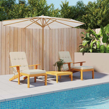  Deck Chair Cushion Set of 2 Cream Oxford fabric, Foam fiber - $166.20 CAD