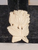 Vintage Hand Carved Cream Celluloid Rose Flower Pin Brooch - £16.54 GBP