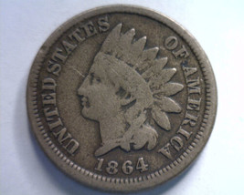 1864 Copper Nickel Indian Cent Penny Good / Very Good G/VG Nice Original Coin - £22.75 GBP