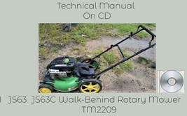 John Deere JS60H  JS63  JS63C Walk-Behind Rotary Mower Technical Manual ... - £14.92 GBP+
