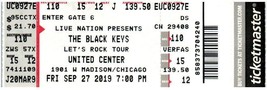 The Black Keys Concert Ticket Stub September 27 2019 Chicago Illinois - £11.60 GBP