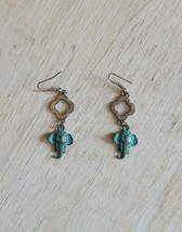 Vintage Earrings Costume Jewelry Handmade Elephants Clover B64 - $27.41 CAD