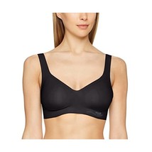 Sloggi Women&#39;s Zero Feel Bralette Bustier, Black, Small  - £65.29 GBP