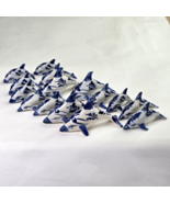 15 Vintage Delft Holland Blue White Dolphin Figurine Animal Porcelain St... - €82,81 EUR