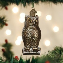 Old World Christmas Vintage Wise Old Owl Glass Christmas Ornament 51003 - £11.09 GBP