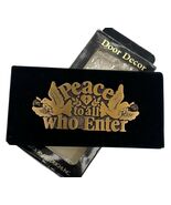 Vtg Bob Siemon Door Decor Peace To All Who Enter Brass Pewter 4.5&quot; Plaqu... - €19,99 EUR