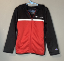 Champion Track Zip-Up Hoodie Boys Size 5 -Red,Black,White - £11.00 GBP