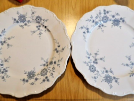 Set of 2 Porcelain Bavarian Blue Christina  Seftman Weiden Dinner Plates... - £19.31 GBP