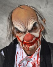 Clown Mask Bloody Smiley Soft Scary Balding Evil Creepy Halloween Costume MB1010 - £55.50 GBP