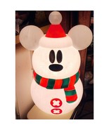 2021 Gemmy Disney Mickey Mouse Blow Mold Snowman Lights Up 23” Indoor Ou... - $940.68 MXN
