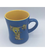 Six Flags Looney Tunes Tweety Bird Blue/Yellow Coffee Mug S02 - £9.26 GBP