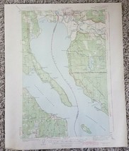 1943 Stanwood Quadrangle Washington WA USGS 15-Minute Topo Tactical Vtg Map - £8.60 GBP