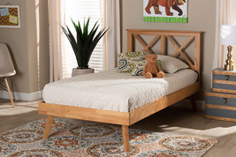 Kasia Brown Twin Size Platform Bed - $7,344.14 MXN